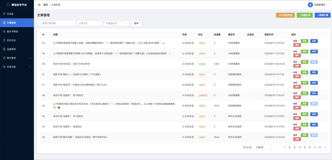 微信智发 · 内容管理